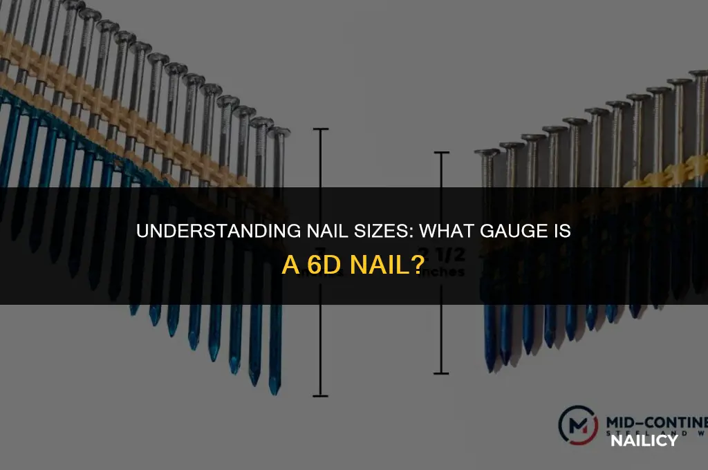what gauge nail is 6d