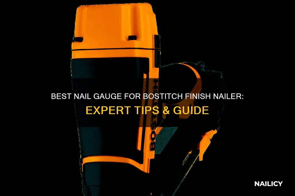 what gauge nails for bostitch finish nailer