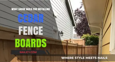 Best Nail Gauge for Securely Installing Cedar Fence Boards