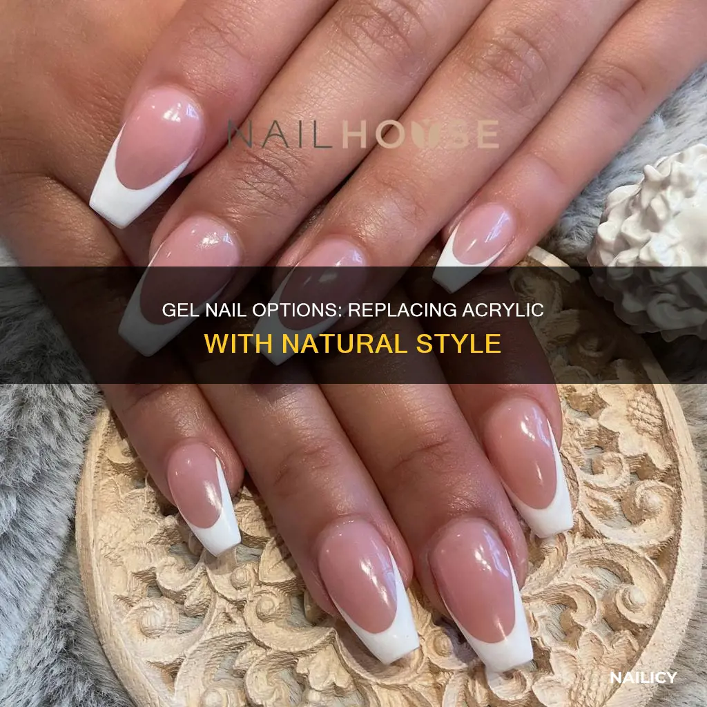 what gel nail options to replace acrylic pink and white