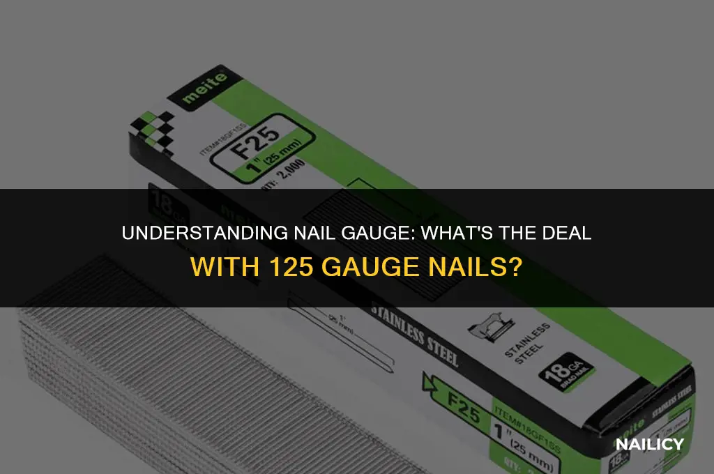 what guage is 125 nail