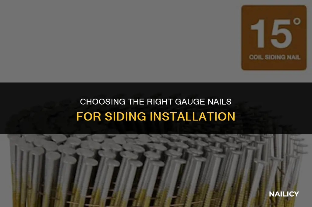 what guage nails for siding