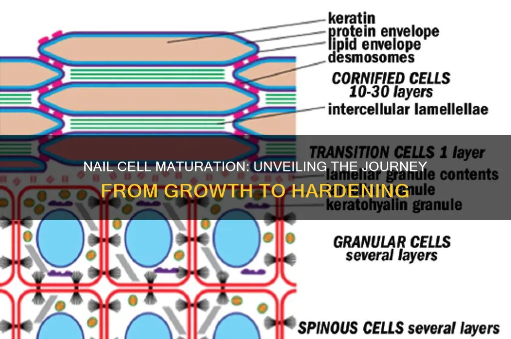 what happens to nail cells as they mature