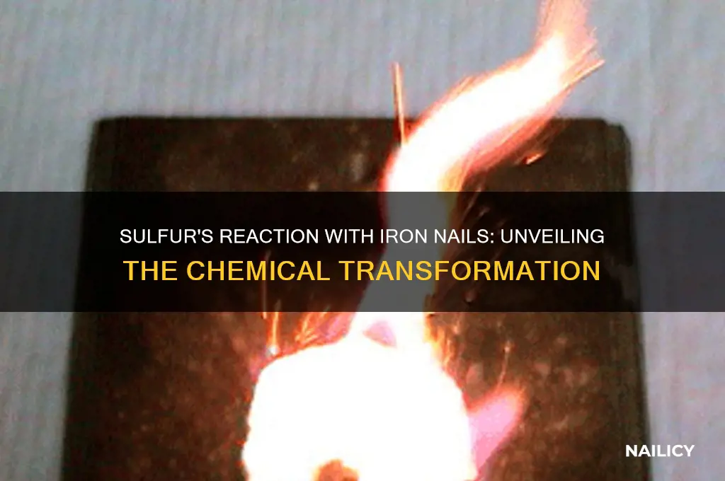 what happens to sulfer on iron nail