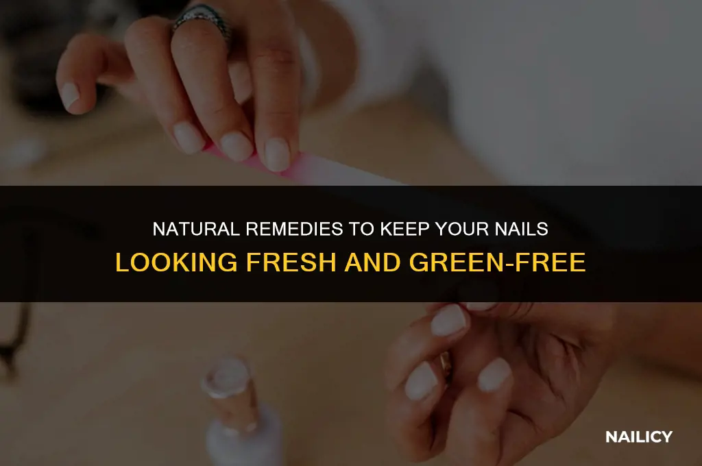 what helps green on nails