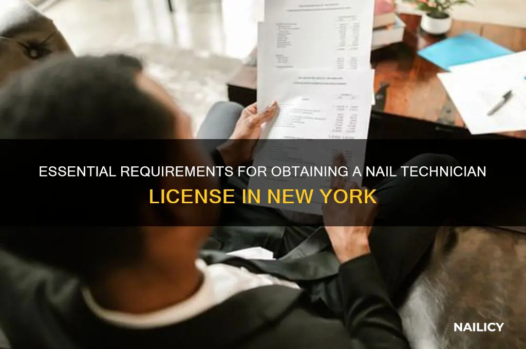 what i need for nails license at ny