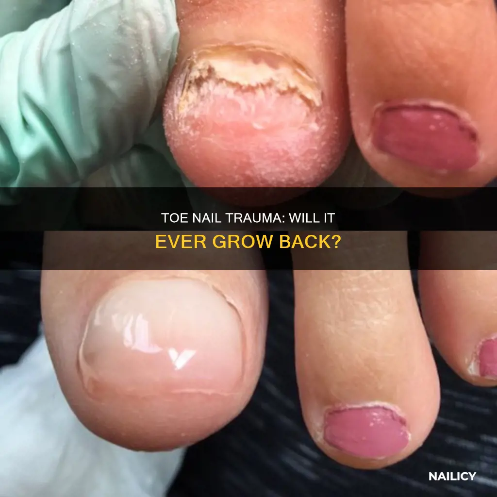 what if mt great toe nail wont grow back