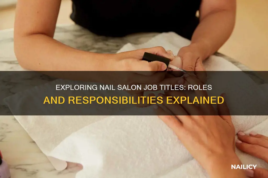 what is a job title for a nail salon