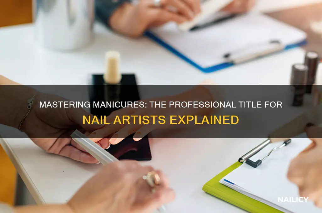 what is a person called that does nails