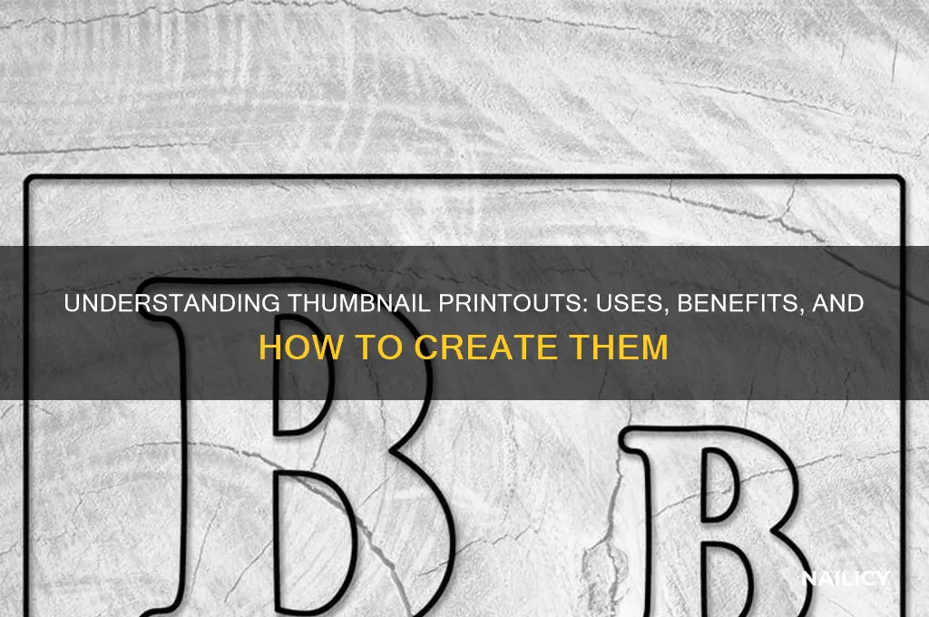 what is athumb nail printout