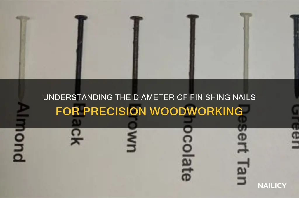 what is diameter of a finishing nail