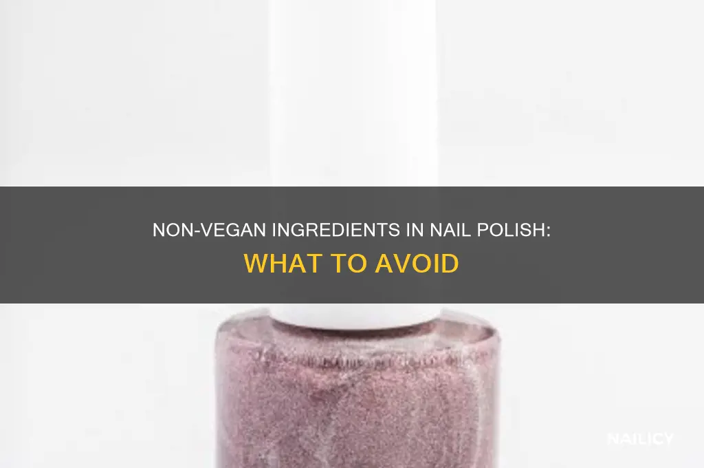 what is in nail polish that is not vegan
