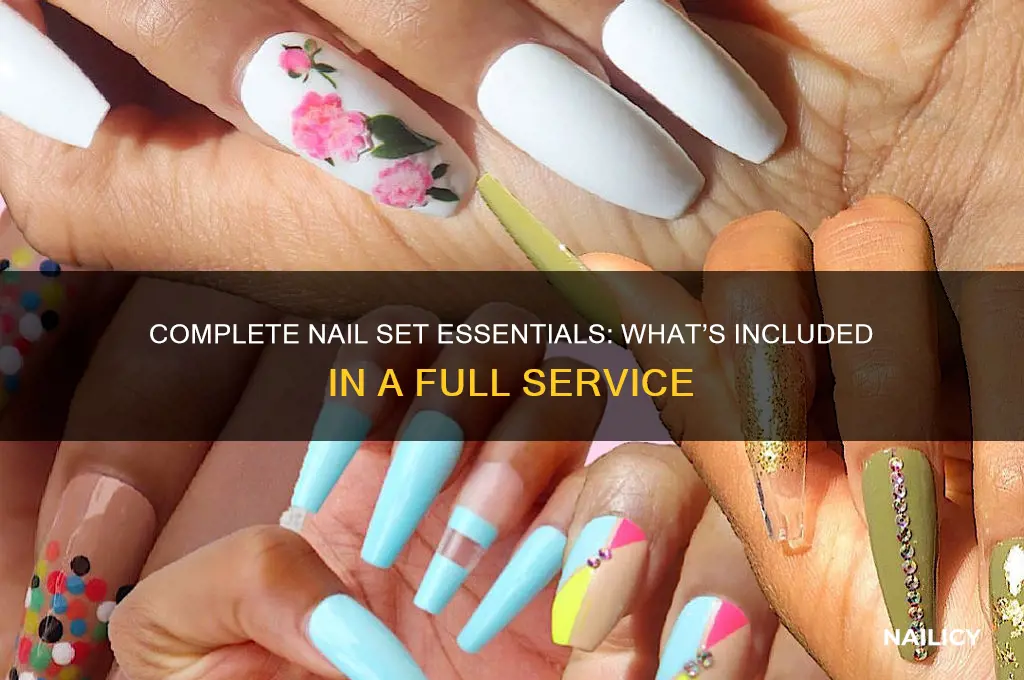 what is included in a full nail set