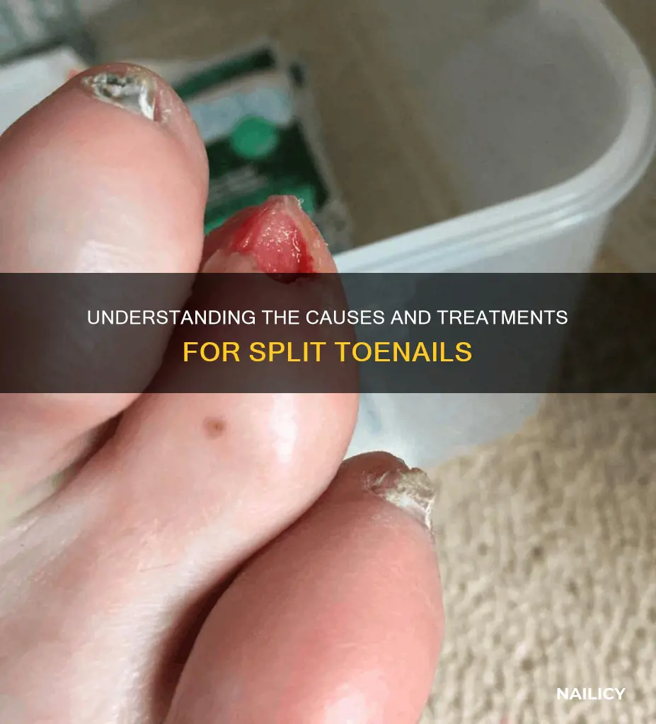 what is mean when toe nails split