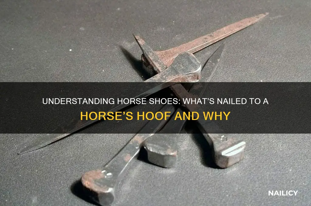 what is nailed to a horse