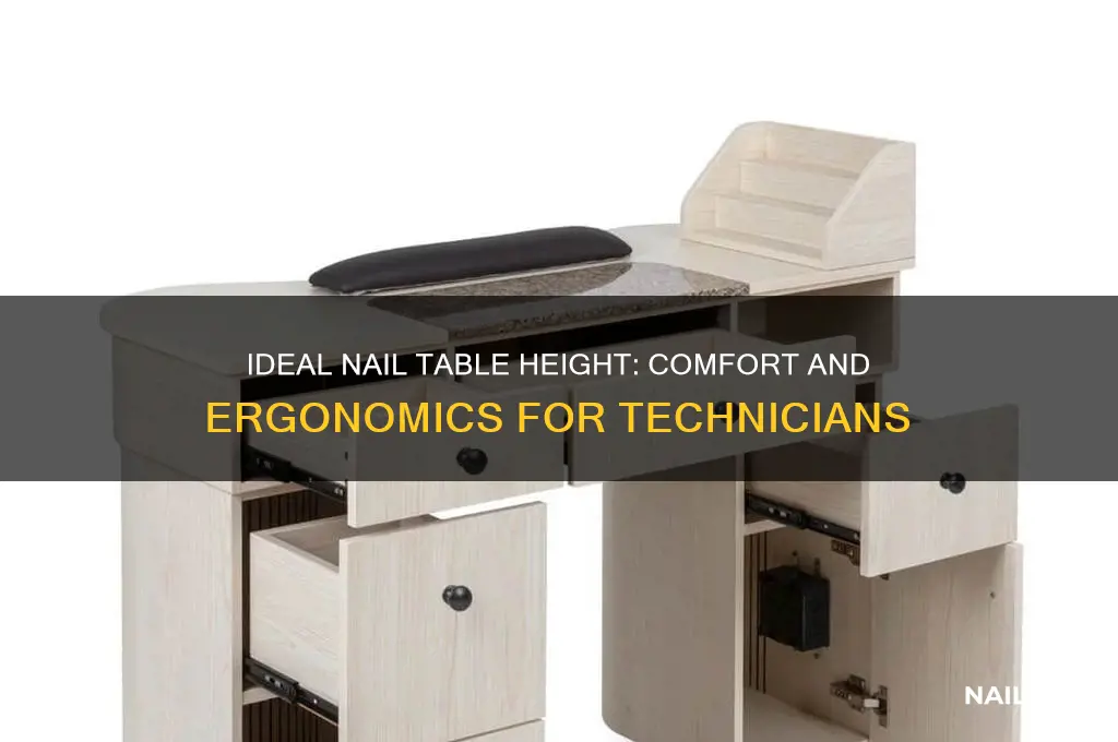 what is standard height for nail tables