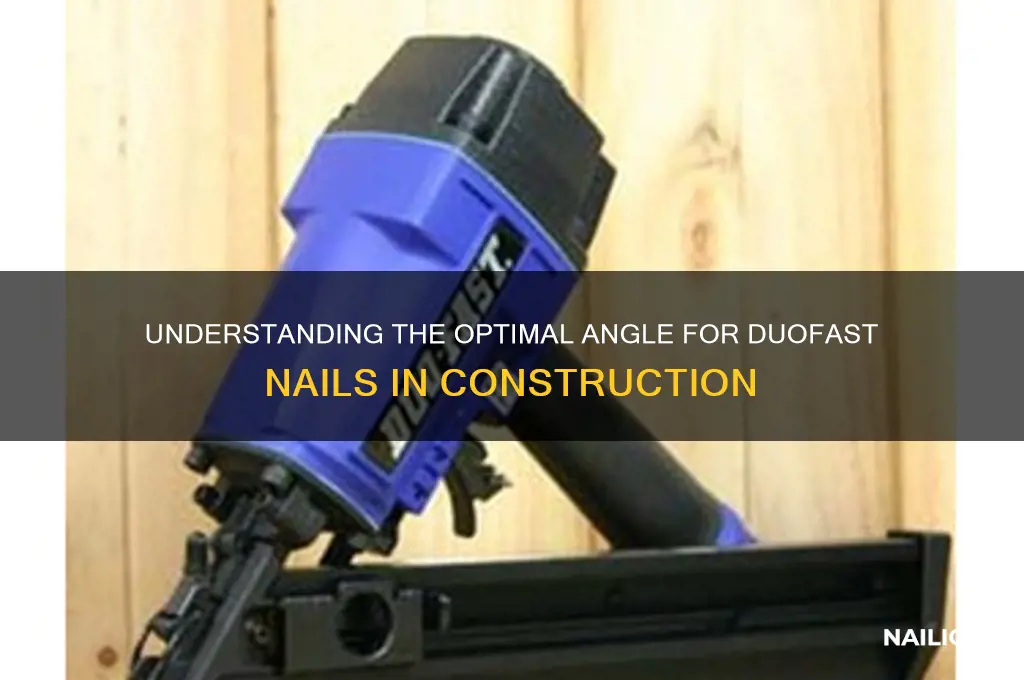 what is the angle of duofast nails