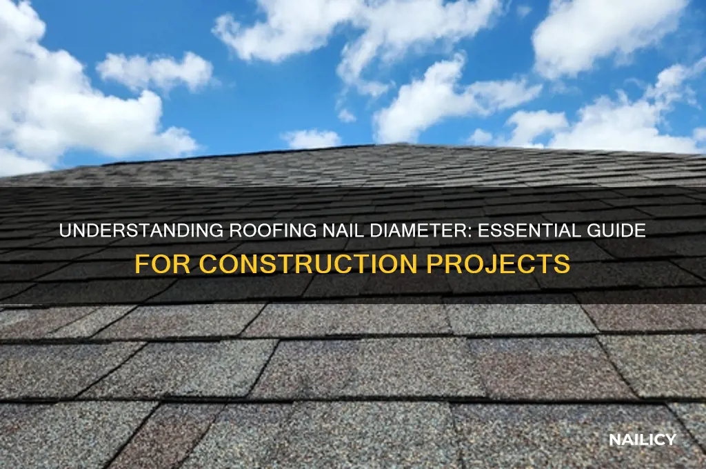 what is the diameter of a roofing nail