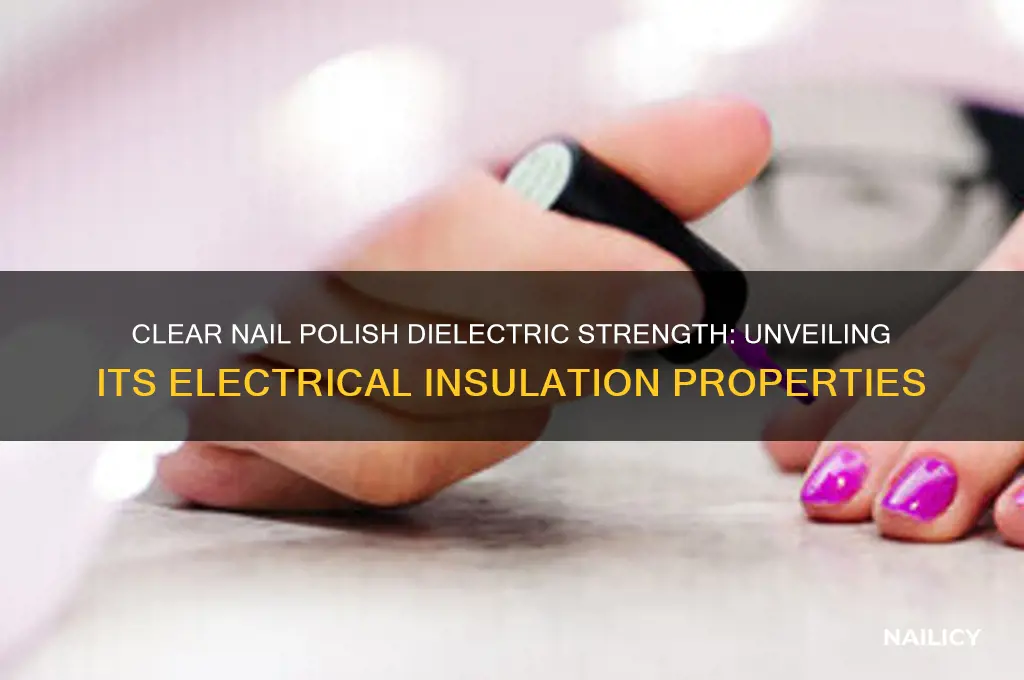 what is the dielectric strength of clear nail polish