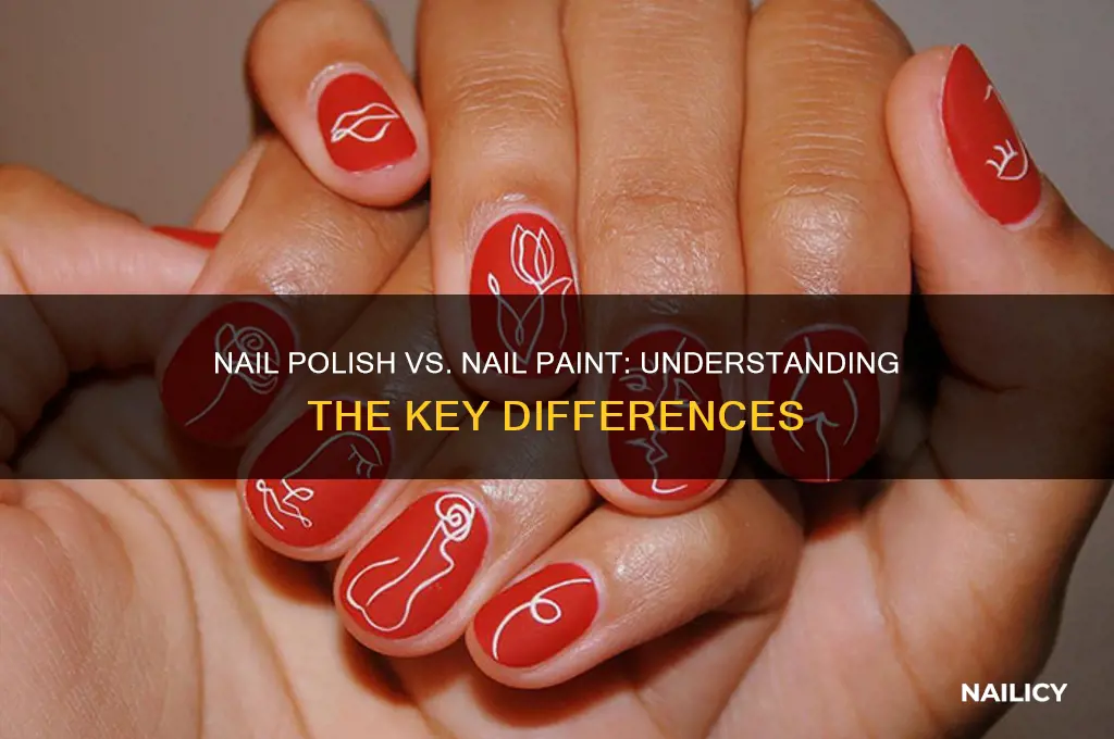 what is the difference between nail polish and nail paint