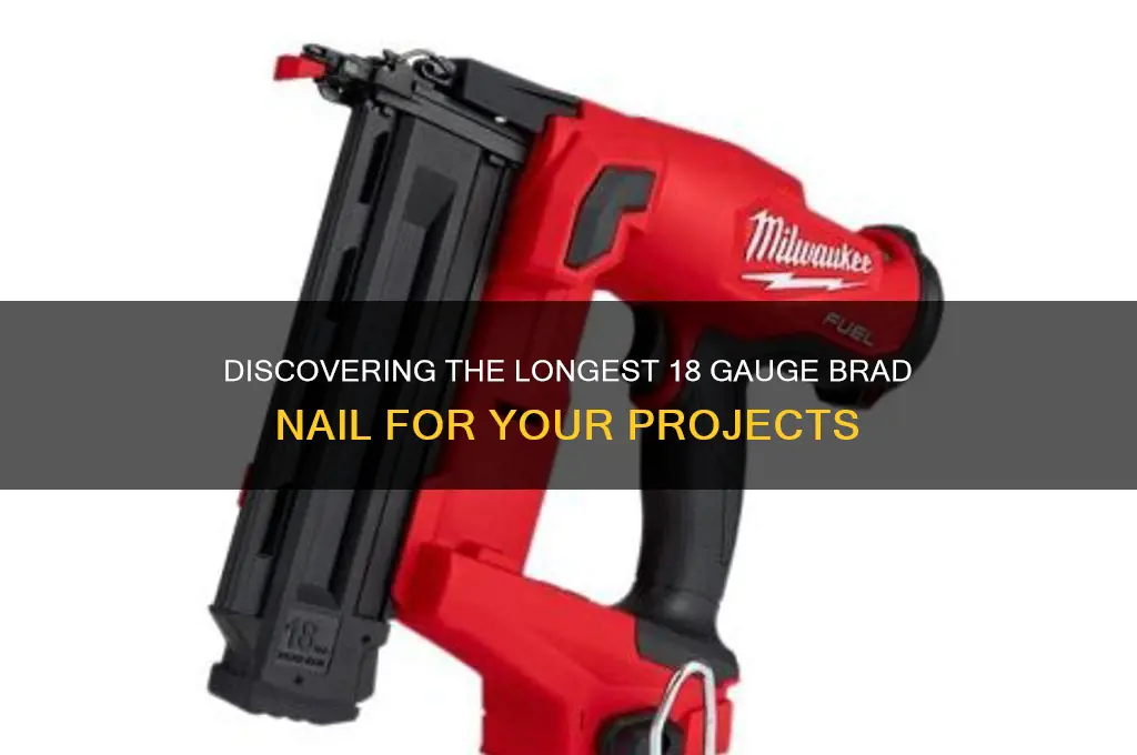 what is the longest 18 gauge brad nail