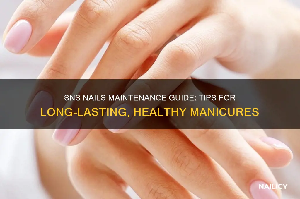 what is the maintenance on sns nails