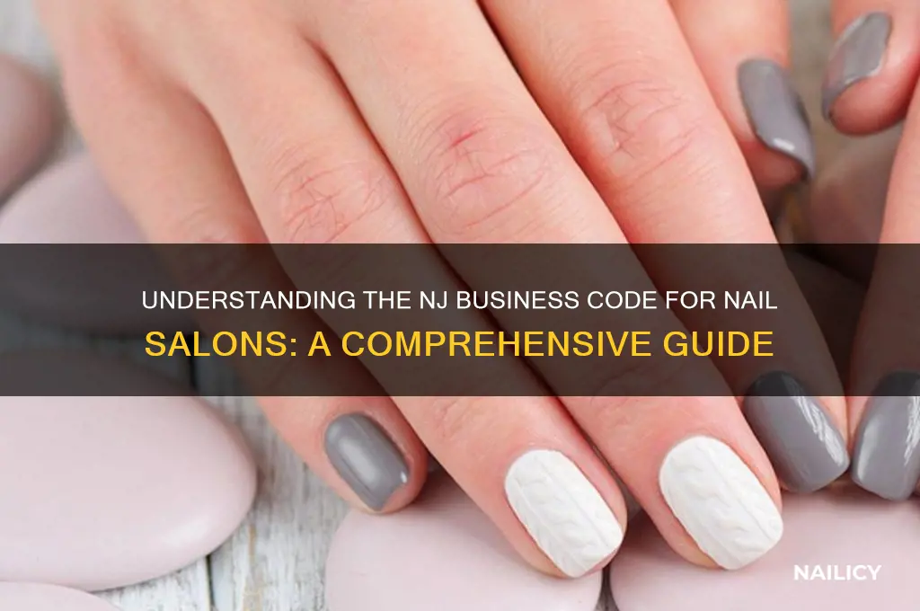 what is the nj business code for a nail salon