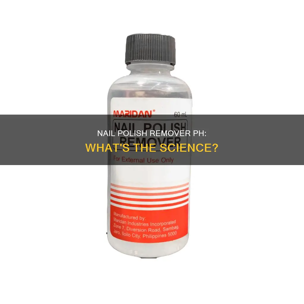 what is the ph of non acetone nail polish remover