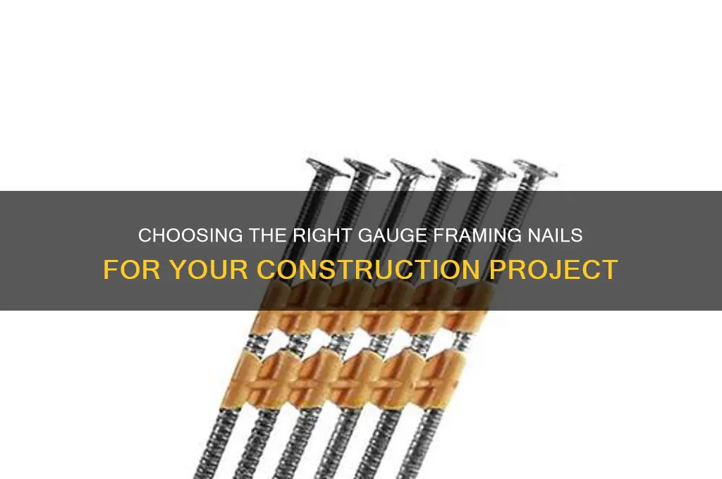 what is the right gauge framing nails