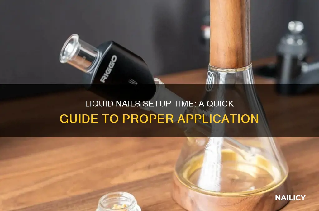 what is the setup time for liquid nails