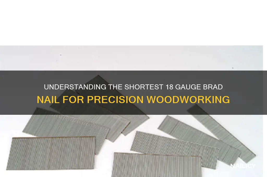 what is the shortest 18 gauge brad nail