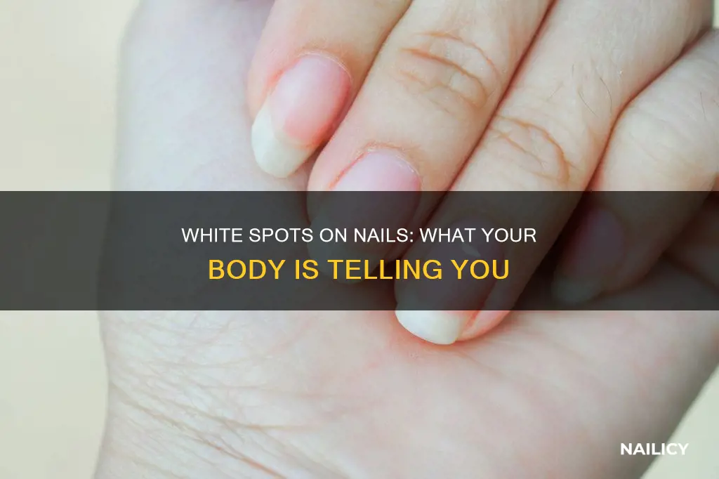 what is the white spots in the nails mean internally