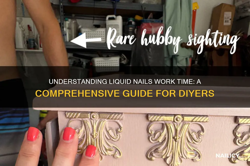 what is the work time for liquid nails