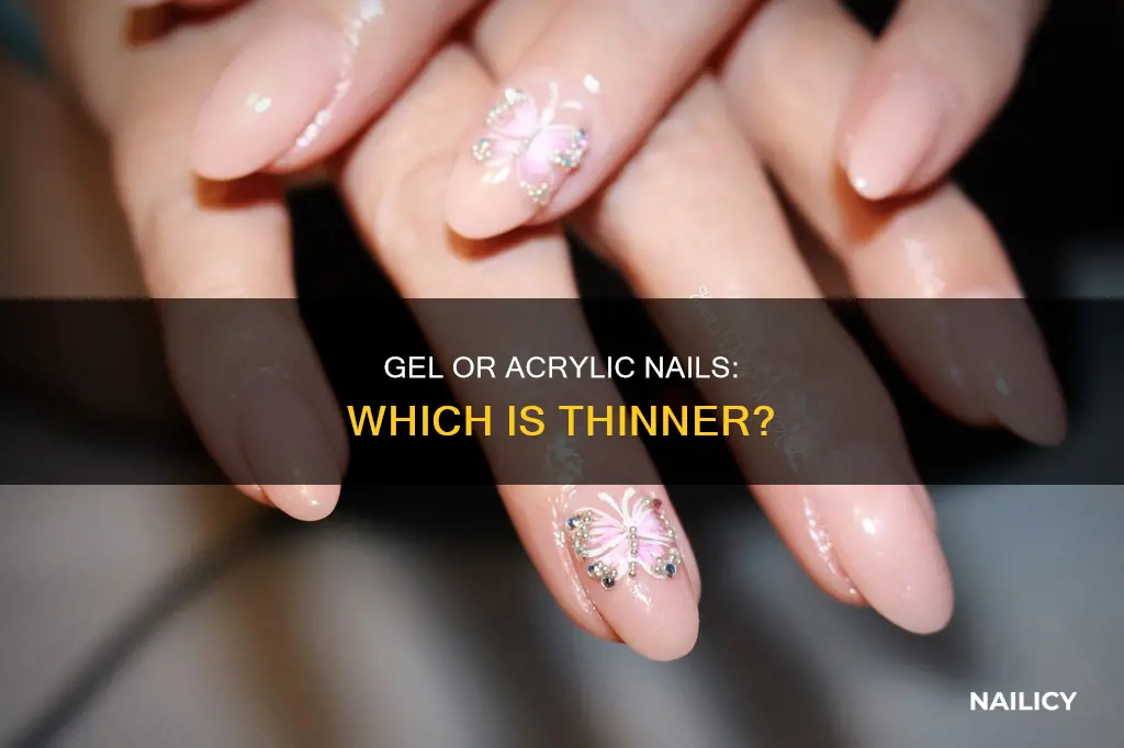 what is thinner-gel or acrylic nails