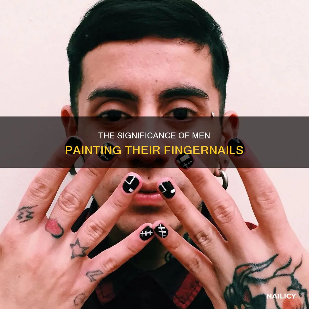what it means when a man paint his finger nail