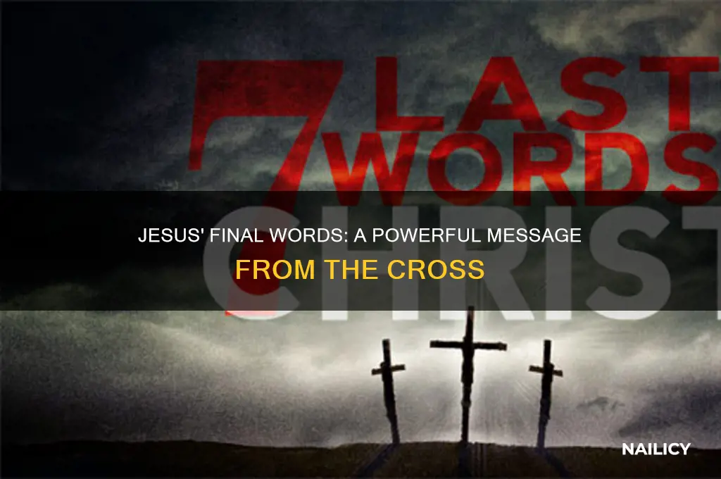 what jesus said being nailed to the cross