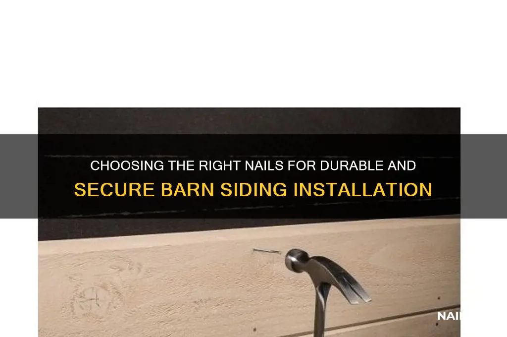what kind of nail for barn siding