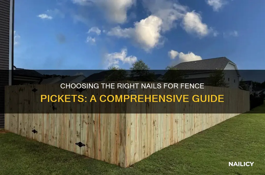 what kind of nail for fence pickets