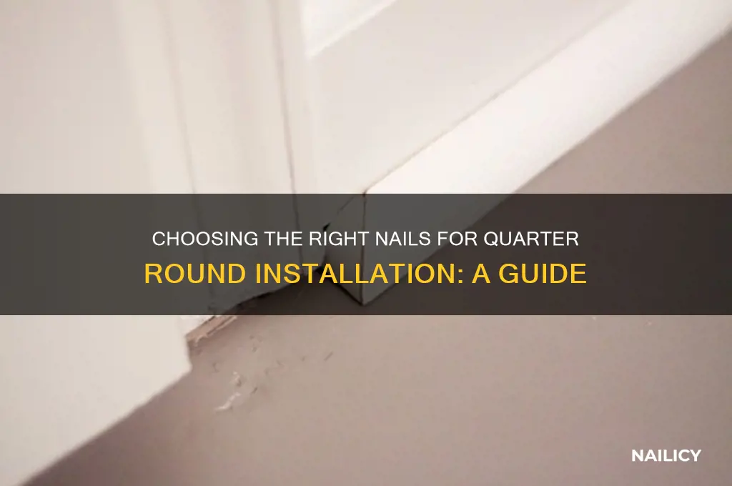 what kind of nail for quarter round