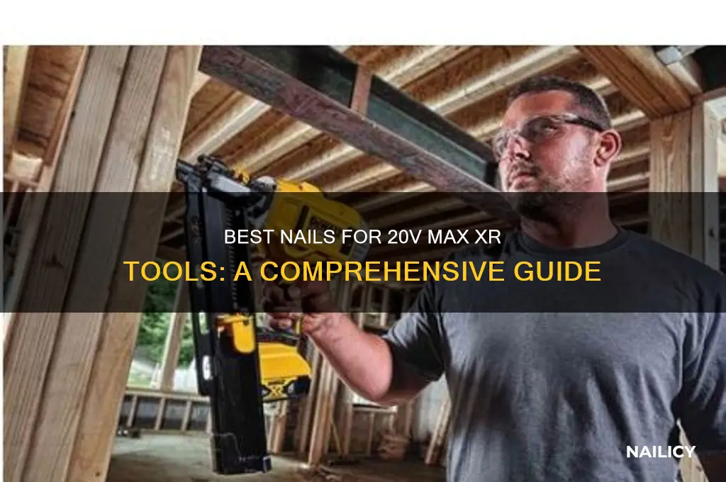 what kind of nails for 20v max xr
