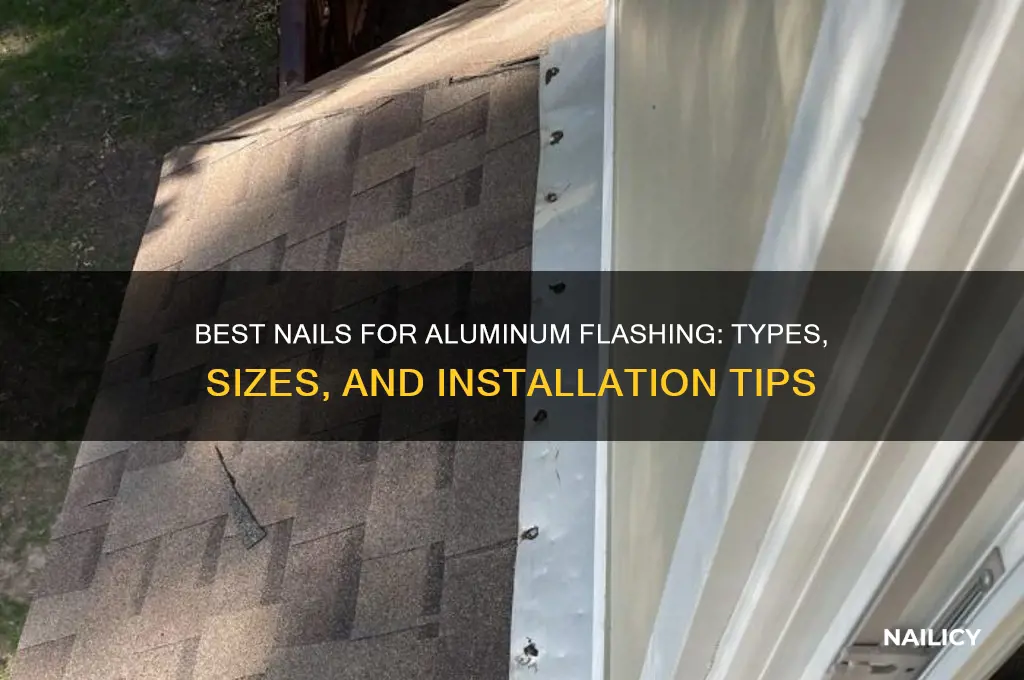 what kind of nails for aluminum flashing