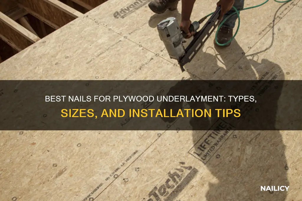 what kind of nails for plywood underlayment