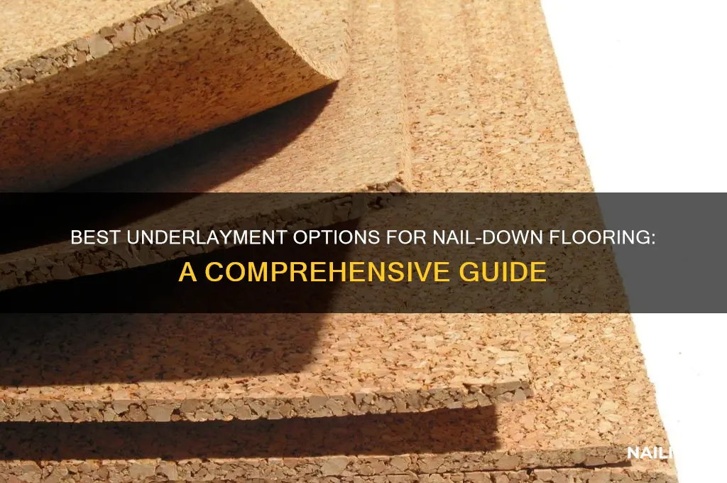 what kind of underlayment for nail down floors