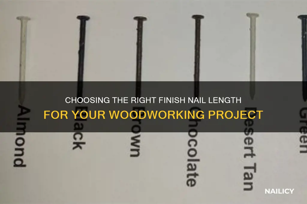what length finish nails