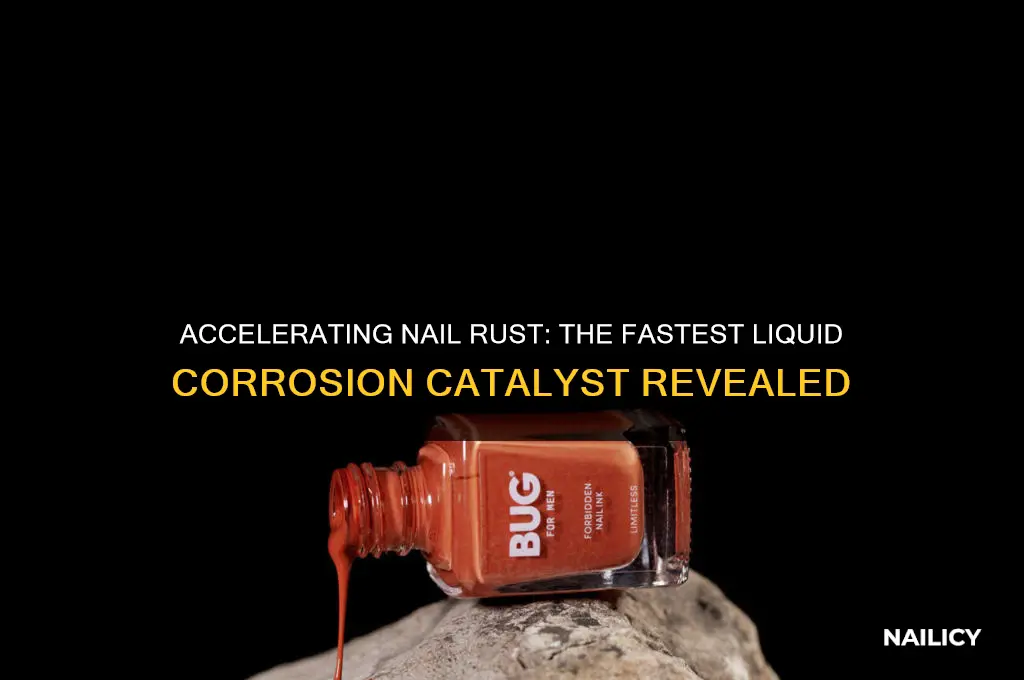 what liquid will make a nail rust the fastest
