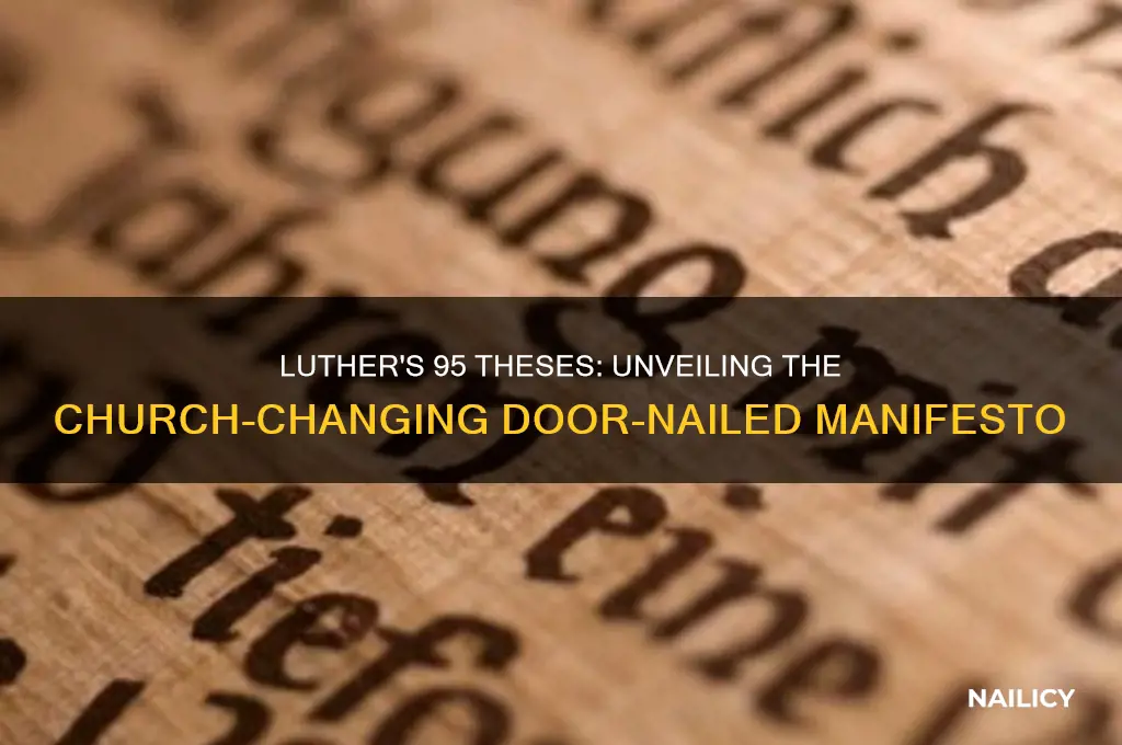 what luther nailed to the churcxhes door