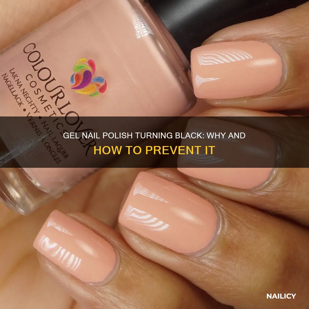 what makes gel nail polish turn black