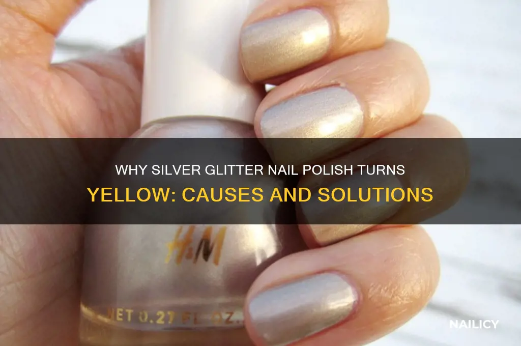 what makes my silver glitter nail polish turn yellow