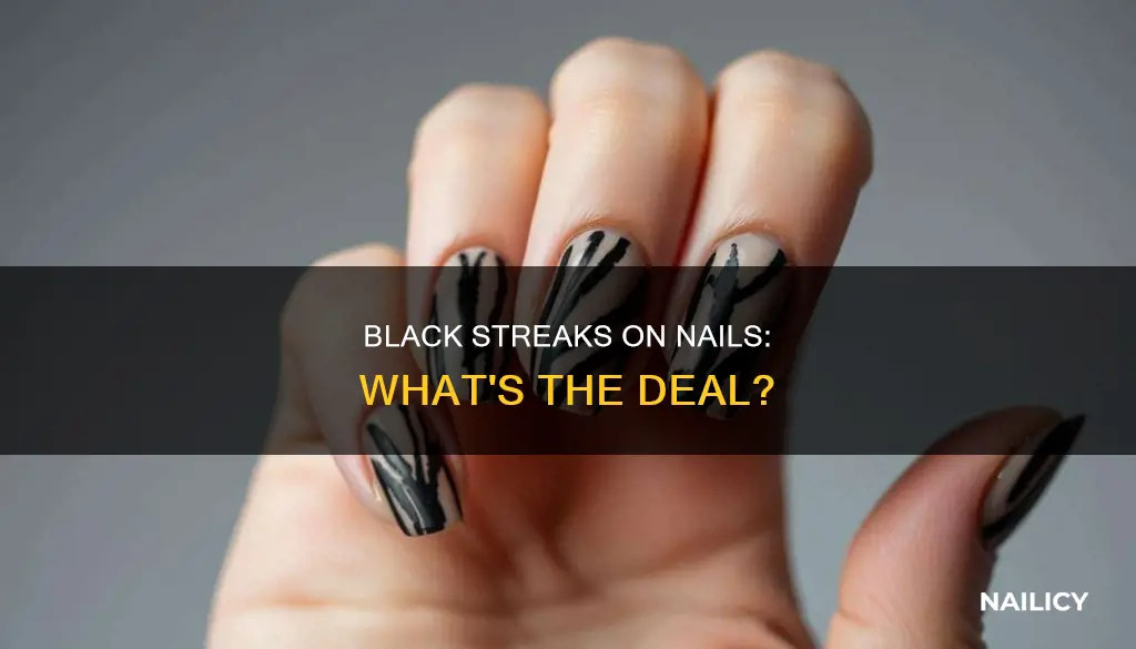 what makes you grow black streaks out of your nails