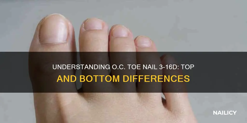 what mean oc toe nail 3-16d nails top and bottom